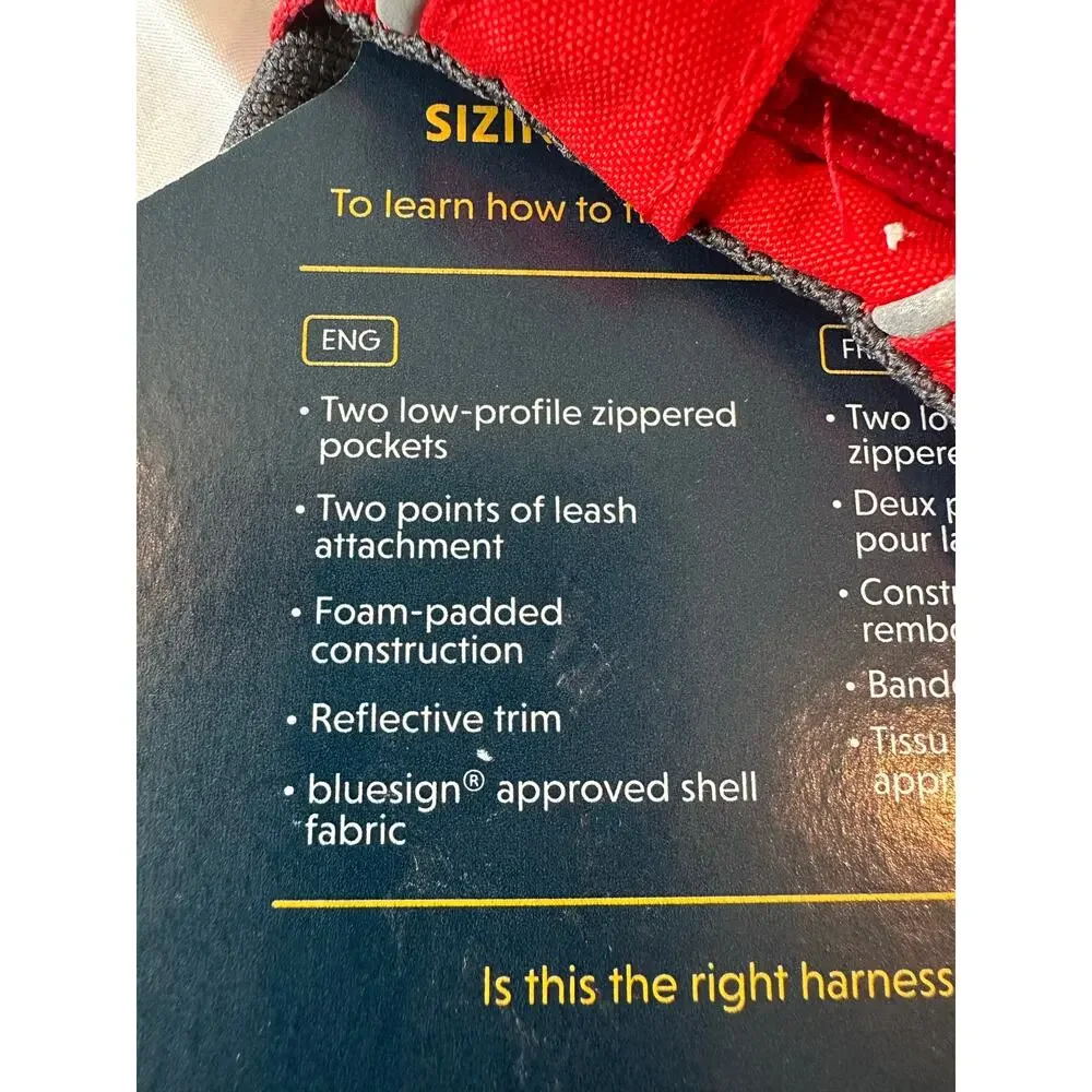 Ruffwear switchbak, dog harness XSsize red